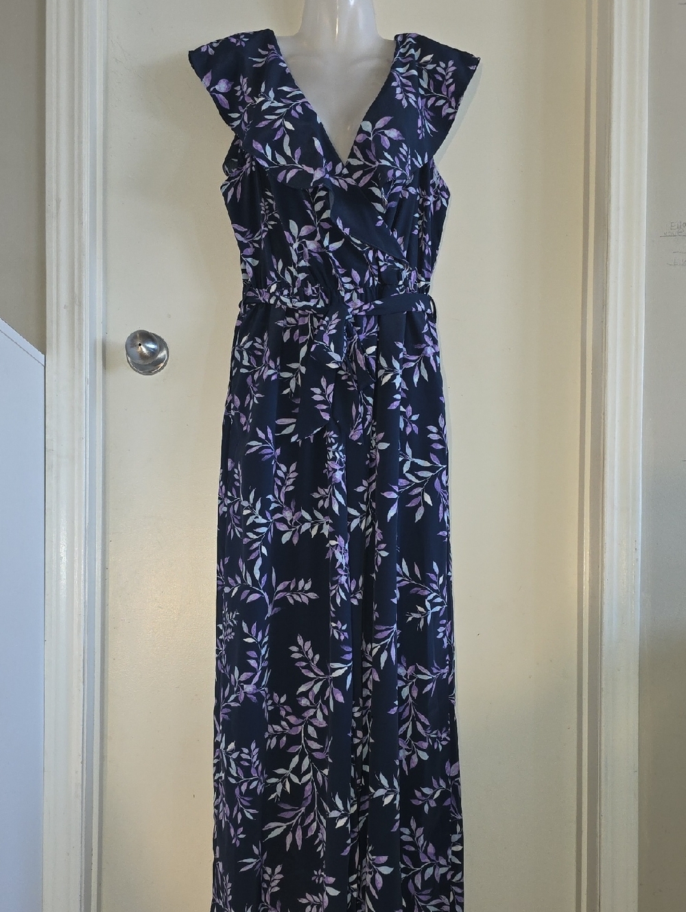 APRICOT Leaf Print Jumpsuit
